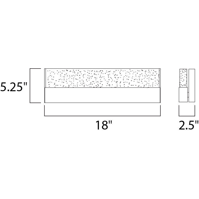Fizz III LED 18 inch Polished Chrome Bath Vanity Light Wall Light