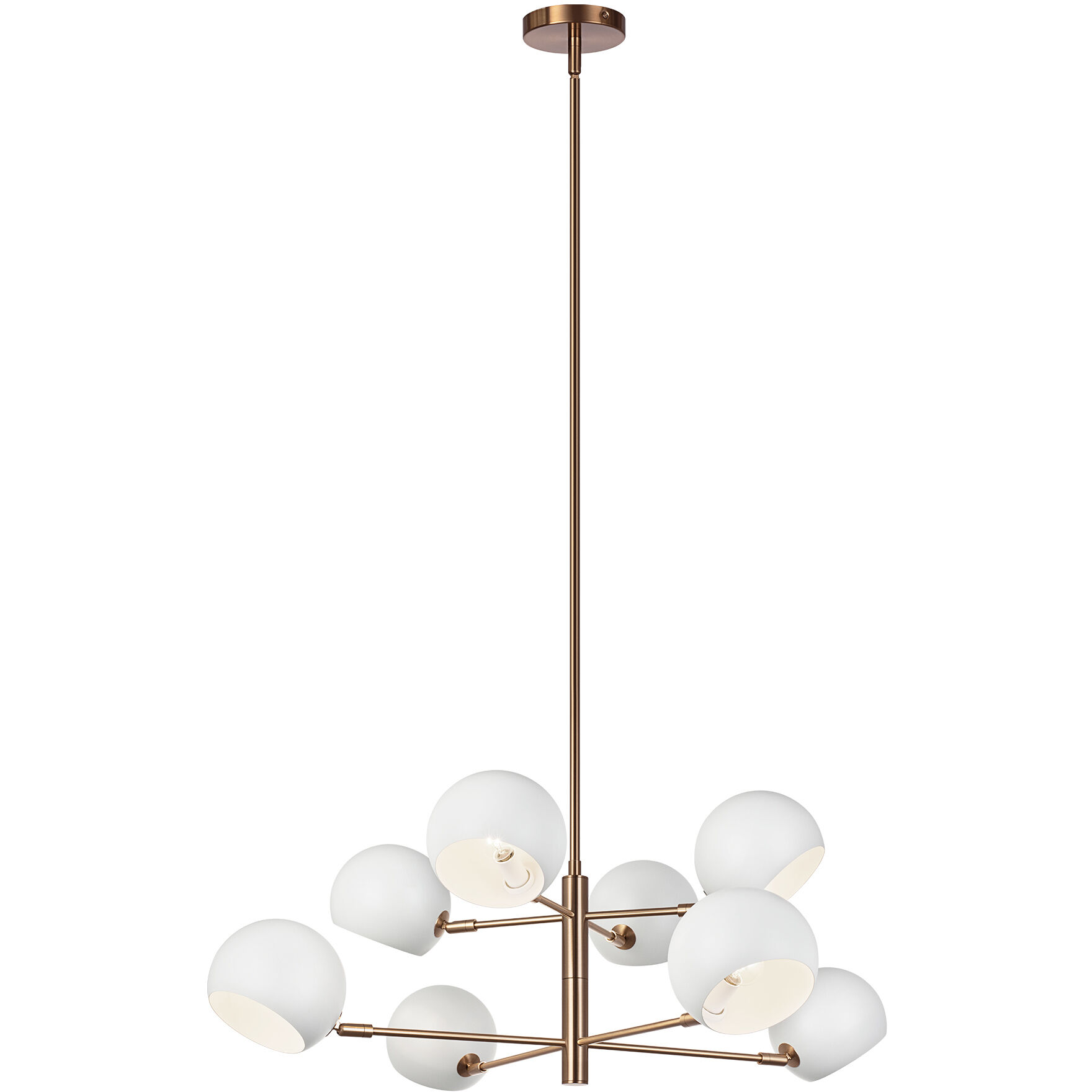 Orb 8 Light 35.25 inch Matte White Pendant Ceiling Light