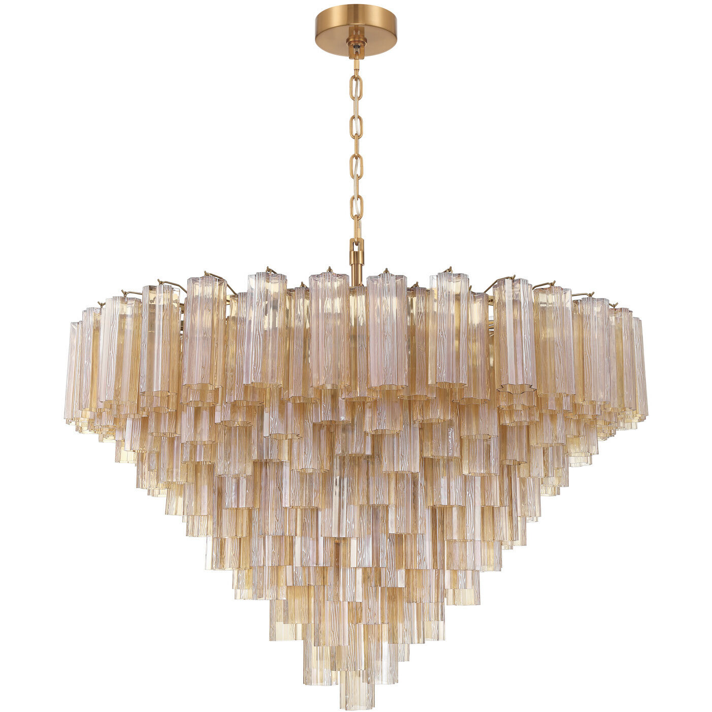 Addis 28 Light 49 inch Aged Brass Chandelier Ceiling Light