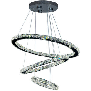 Blair 6 Light 27.5 inch Chrome 3-Tier Ring Chandelier Ceiling Light