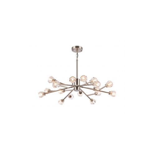 Canada 16 Light 30 inch Shiny Nickel Chandelier Ceiling Light