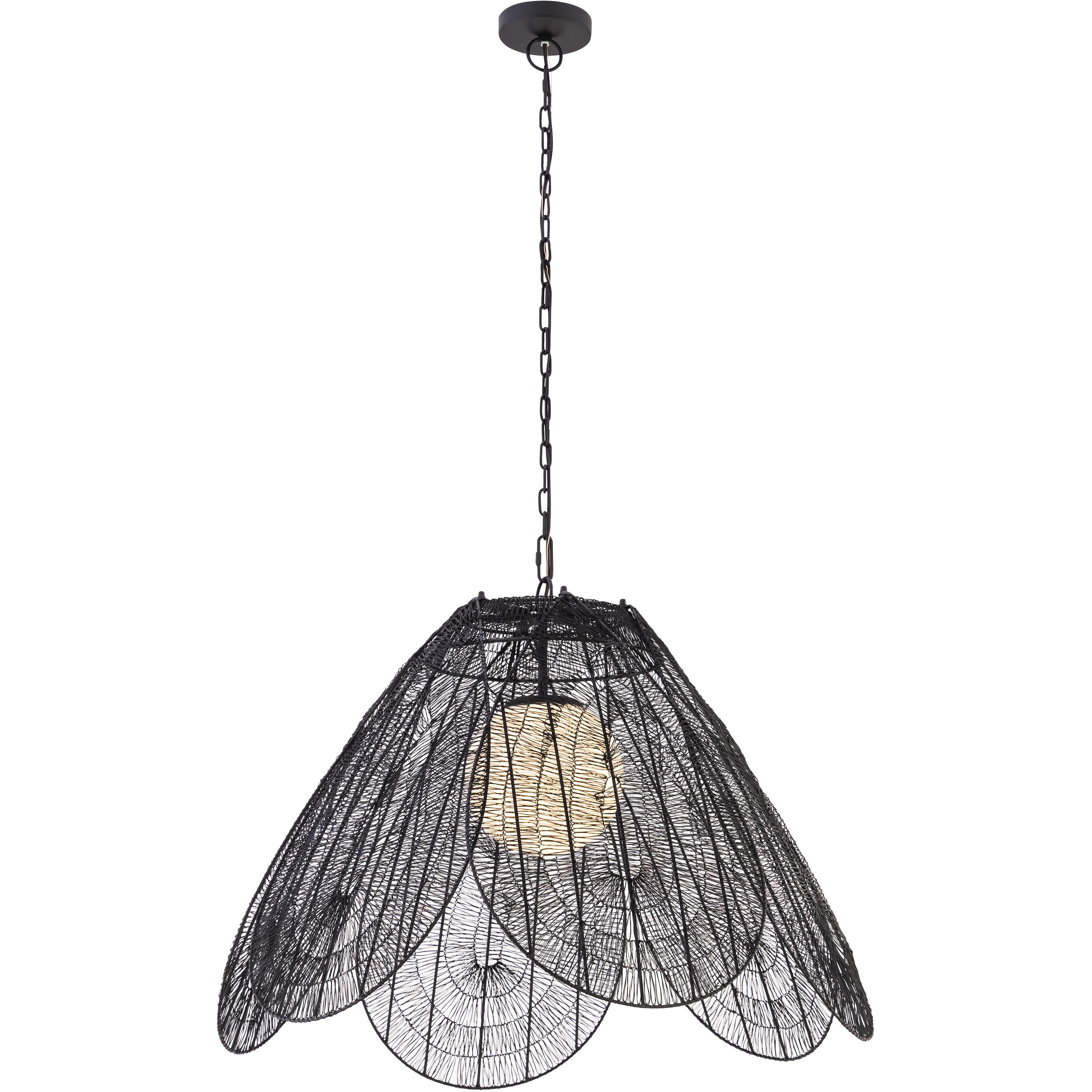 Sylari 1 Light 30 inch Dark Matte Black Pendant Ceiling Light