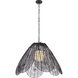Sylari 1 Light 30 inch Dark Matte Black Pendant Ceiling Light