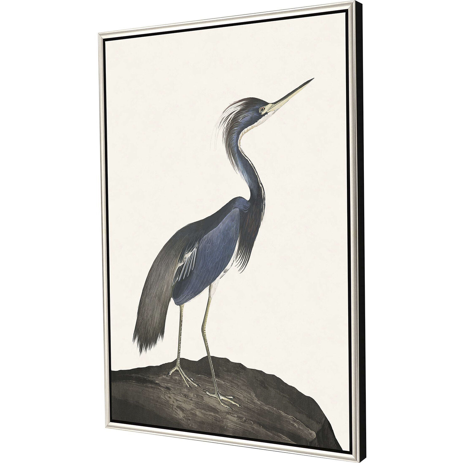 Great Heron Blue and Brown and Multi Canvas