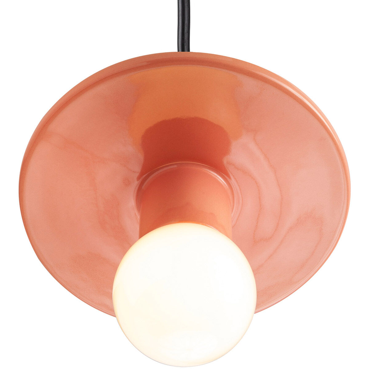 Radiance Collection 1 Light 8 inch Gloss Blush Pendant Ceiling Light