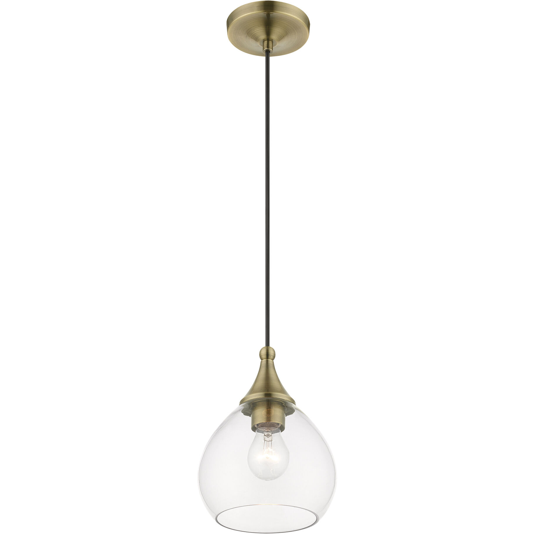 Catania 1 Light 7 inch Antique Brass Mini Pendant Ceiling Light