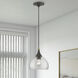 Glendon 1 Light 8.25 inch Bronze with Antique Brass Finish Accents Glass Pendant Ceiling Light in Bronze with Antique Brass Accent