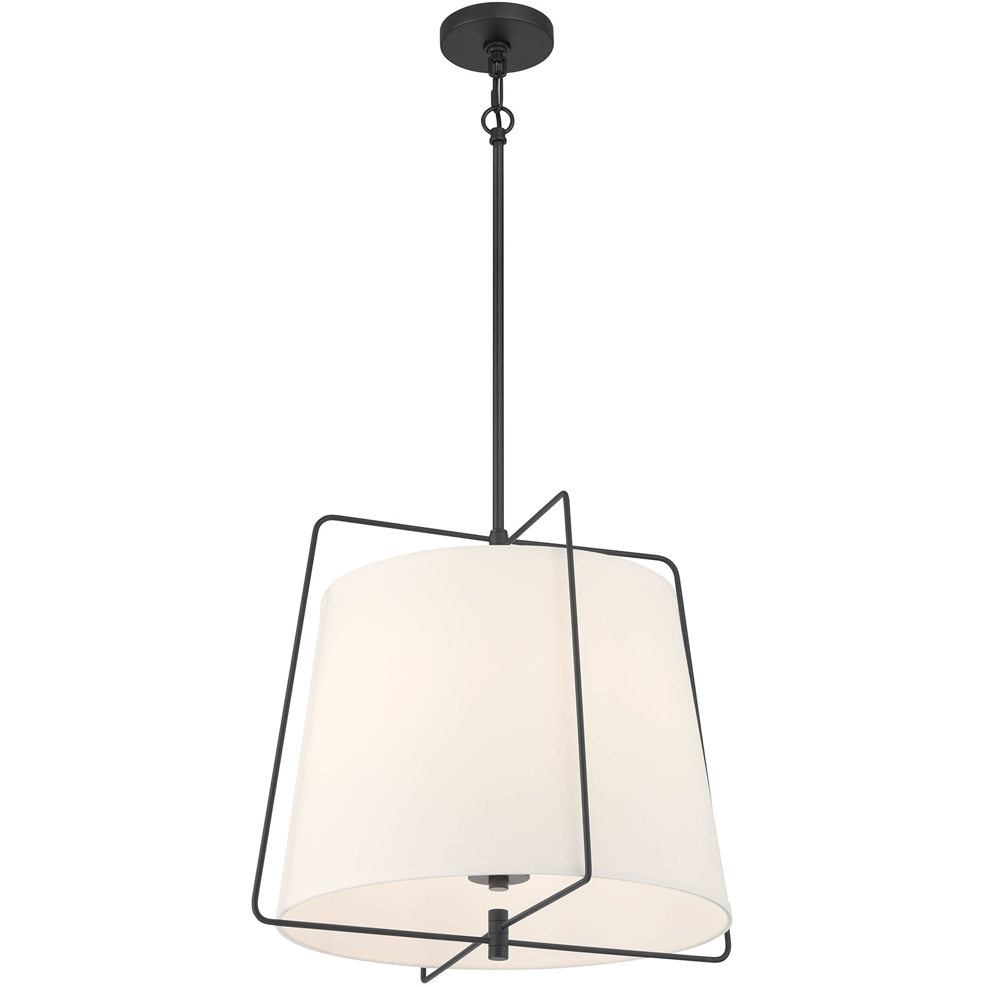 Vellinor 3 Light 20 inch Matte Black Pendant Ceiling Light