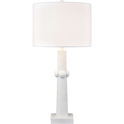 Calvin 32.5 inch 150 watt Plaster White Table Lamp Portable Light