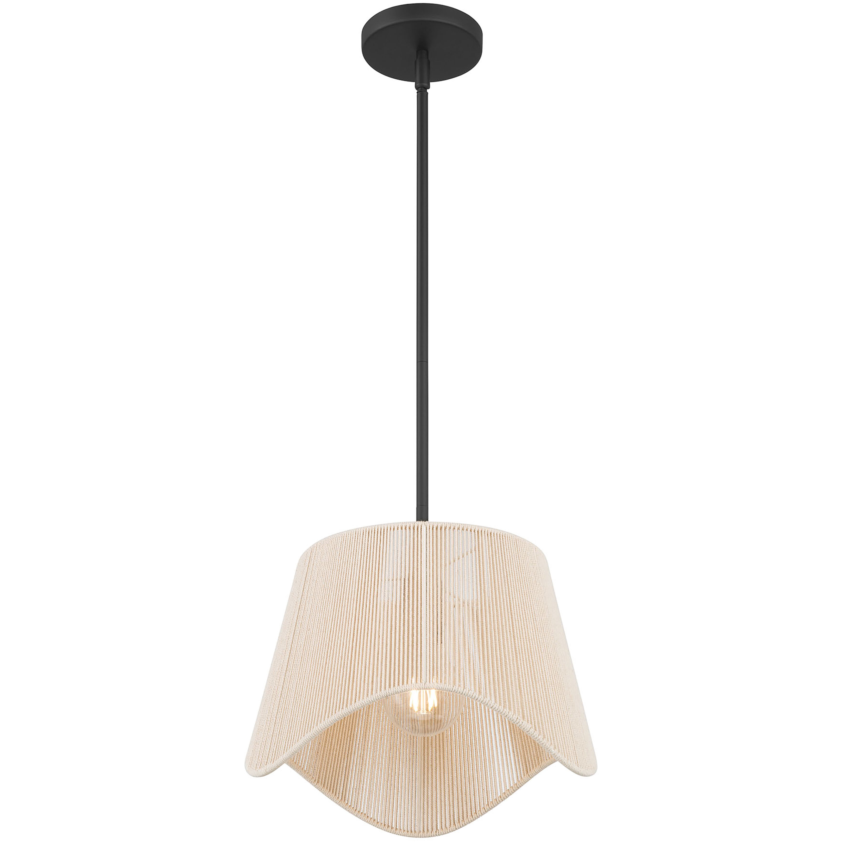 Tulara 1 Light 13 inch Matte Black Pendant Ceiling Light