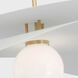 Windsor Smith Mahalo LED 32 inch Hand-Rubbed Antique Brass and Matte White Tiered Pendant Ceiling Light