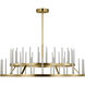 Sean Lavin Sagrada LED 49 inch Hand-Rubbed Antique Brass Two-Tier Chandelier Ceiling Light