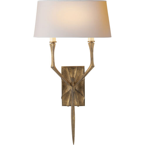 Studio Bristol 2 Light 12 inch Gilded Iron with Wax Decorative Wall Light
