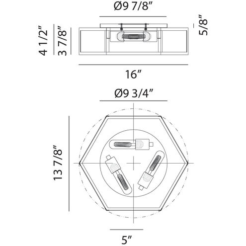 Creed LED 13.88 inch White Flush Mount Ceiling Light