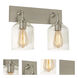 William 2 Light 14.76 inch Satin Nickel Bath Vanity Wall Light