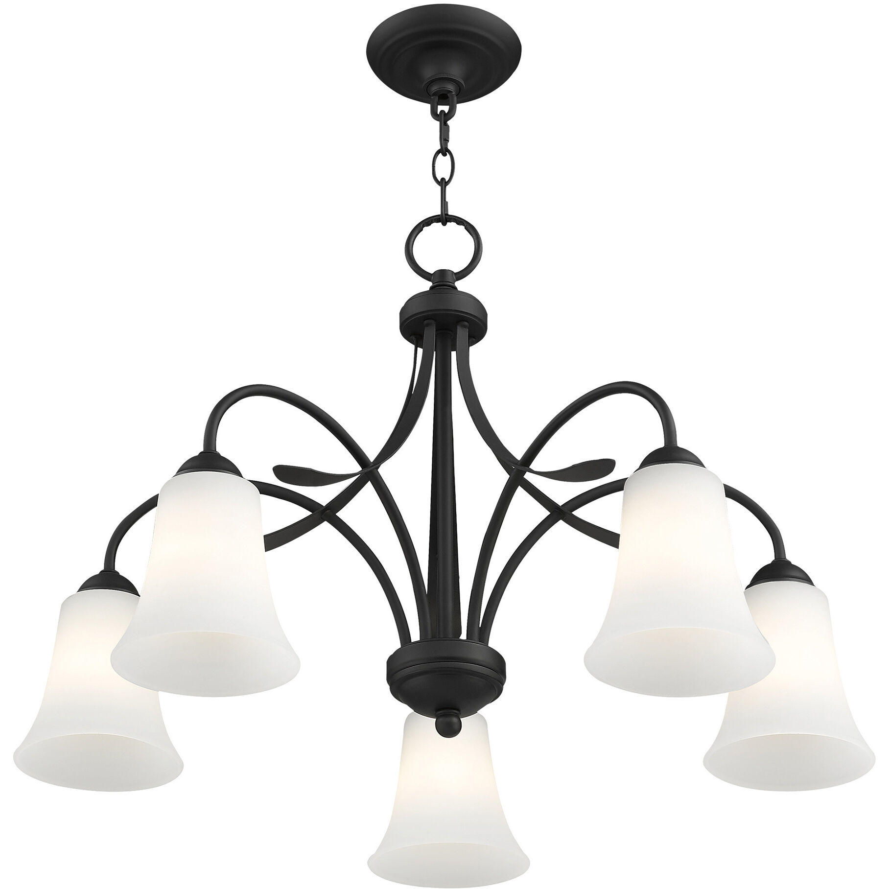 Ridgedale 5 Light 26 inch Black Chandelier Ceiling Light