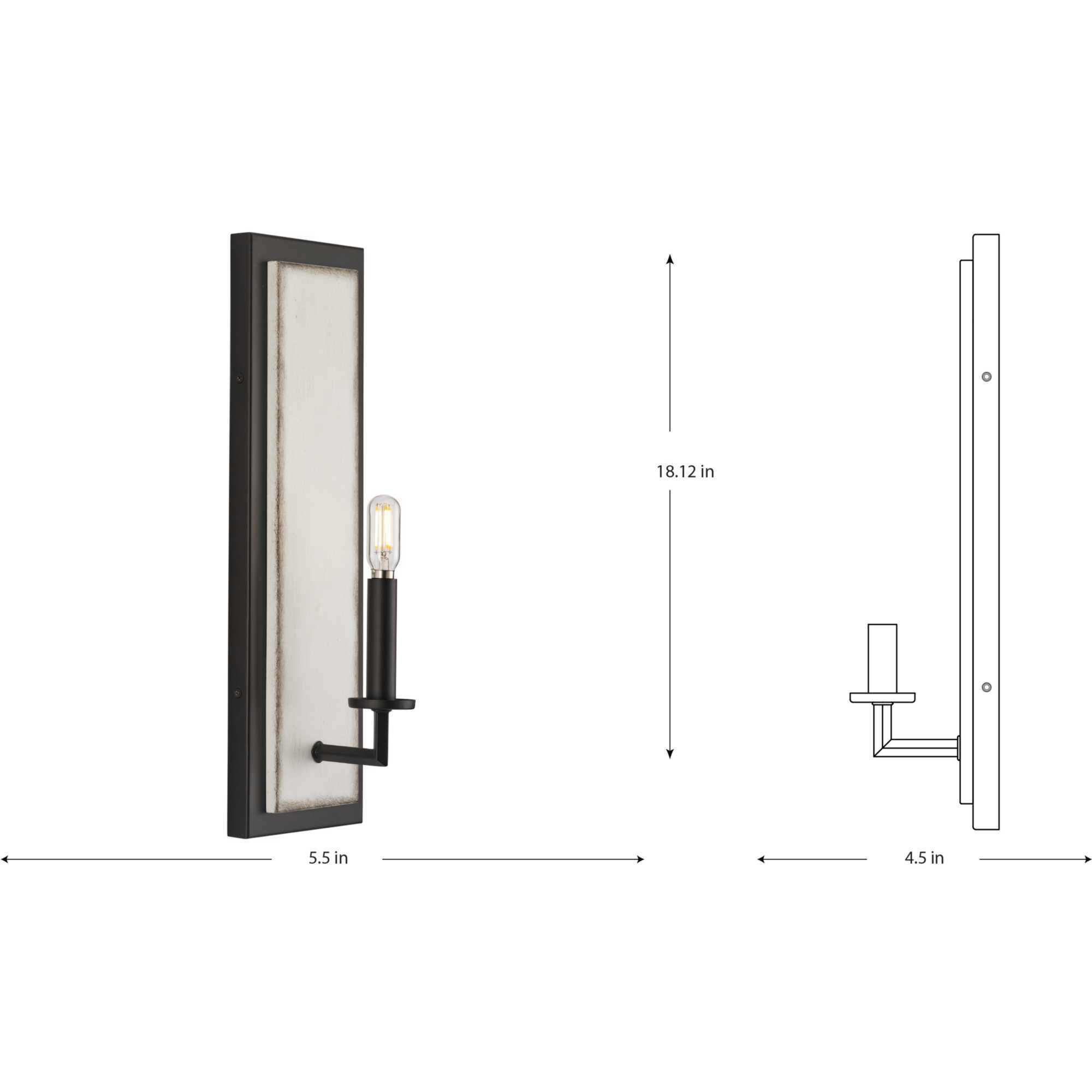 Galloway 1 Light Matte Black Wall Bracket Wall Light