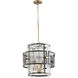 Panorama 4 Light 18 inch Noir/Aged Brass Chandelier Ceiling Light