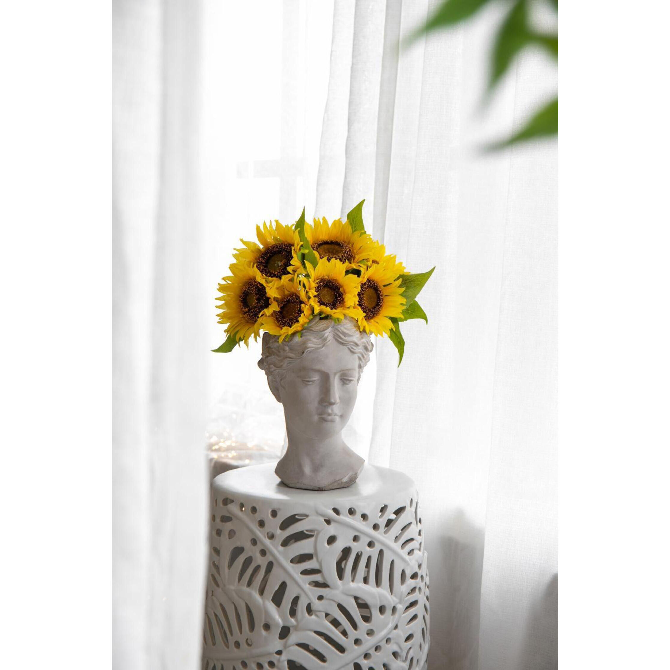 Visage White Wash Outdoor Vase