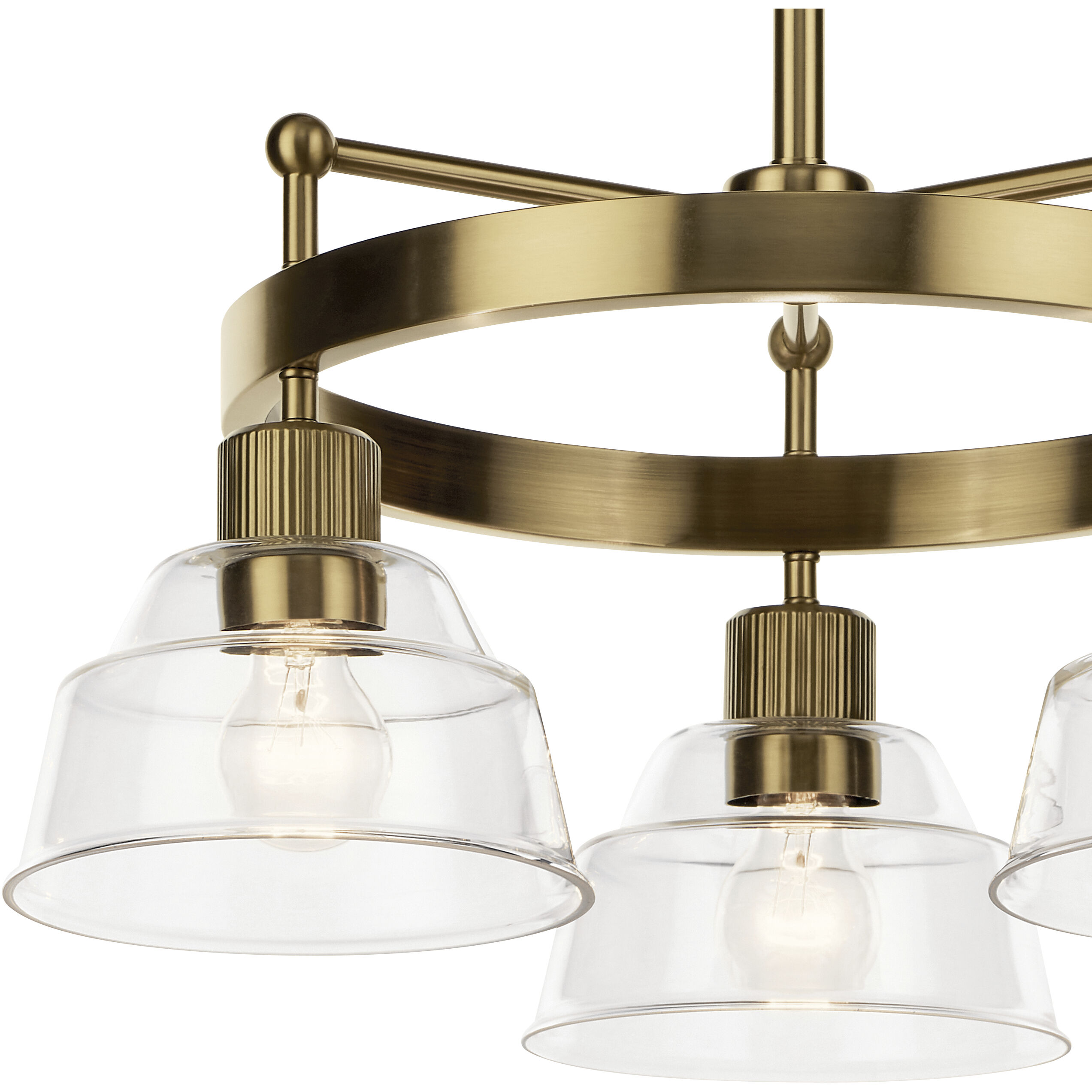 Eastmont 3 Light 23.25 inch Brushed Brass Chandelier Ceiling Light, Small