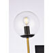 Neri 2 Light 7 inch Black and Brass Bath Sconce Wall Light