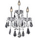 Maria Theresa 3 Light 12 inch Chrome Wall Sconce Wall Light in Clear, Royal Cut