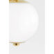 Sphere No.1 1 Light 6.5 inch Aged Brass Wall Sconce Wall Light