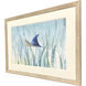 Undersea Ray / Undersea Turtle Blue and Turquoise and Green Framed Art, Propac