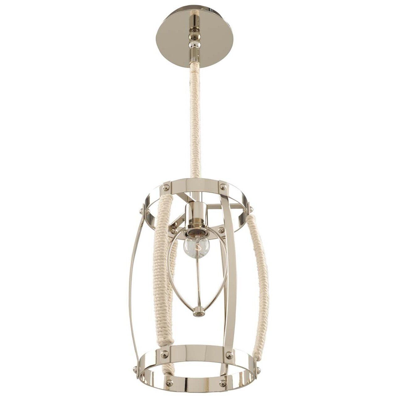 Bradbury 1 Light 9 inch Polished Nickel Mini Pendant Ceiling Light