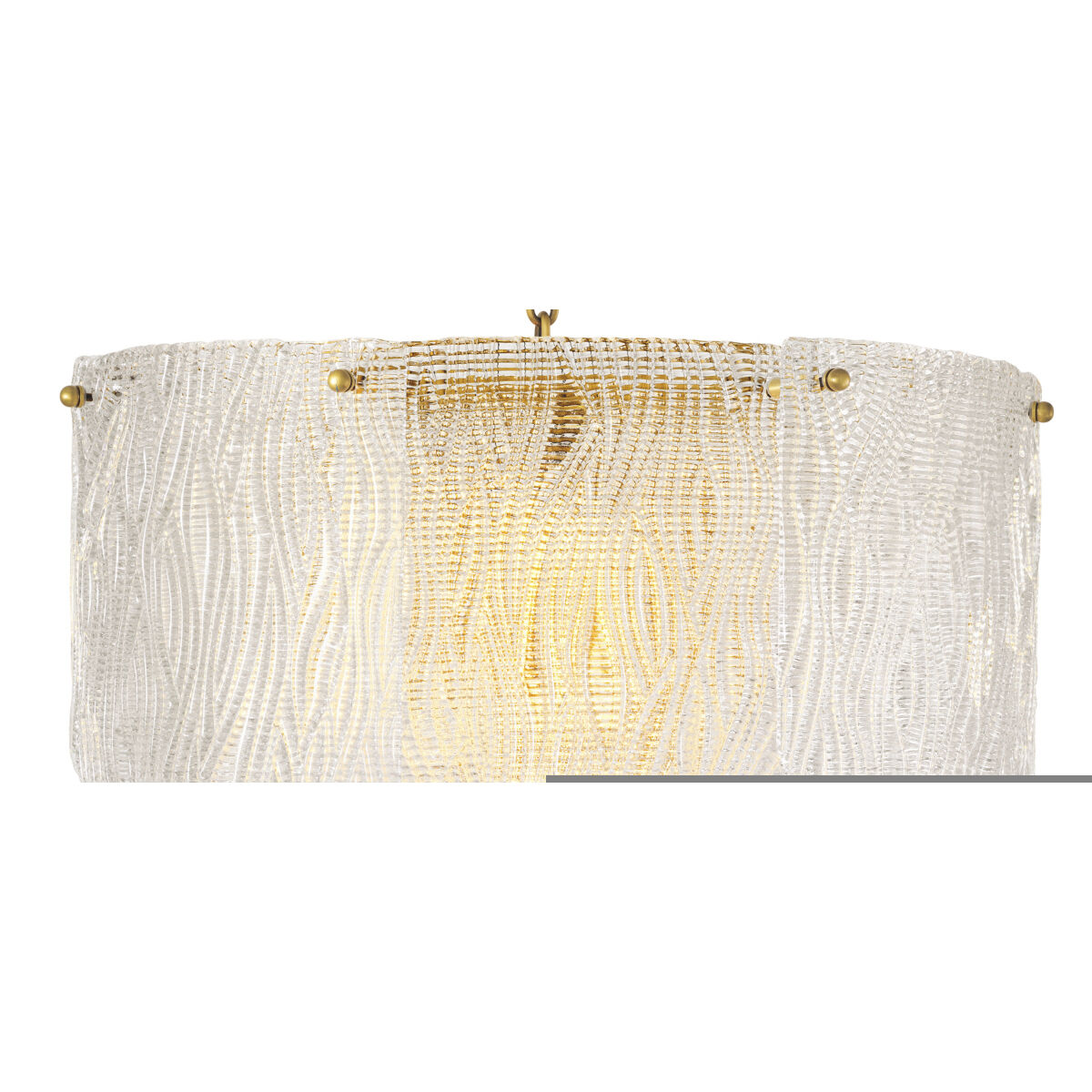 Asinara 7 Light 24.02 inch Antique Brass Chandelier Ceiling Light in Textured Glass, Small