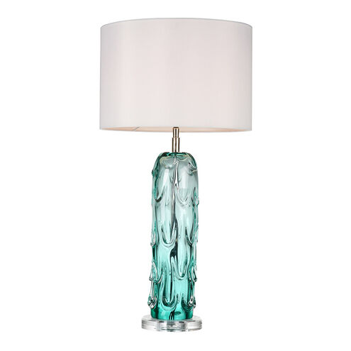 Ponchatrain 29 inch 100.00 watt Clear Blue Glass Table Lamp Portable Light
