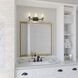 Warren LED 22 inch Matte Black and Brushed Brass Bathroom Light Wall Light in 3