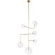 AERIN Linnea LED 26 inch Hand-Rubbed Antique Brass Entry Chandelier Ceiling Light