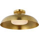 Amber Lewis Cyrus LED 15.5 inch Hand-Rubbed Antique Brass Flush Mount Ceiling Light