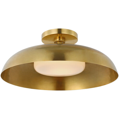Amber Lewis Cyrus LED 15.5 inch Hand-Rubbed Antique Brass Flush Mount Ceiling Light