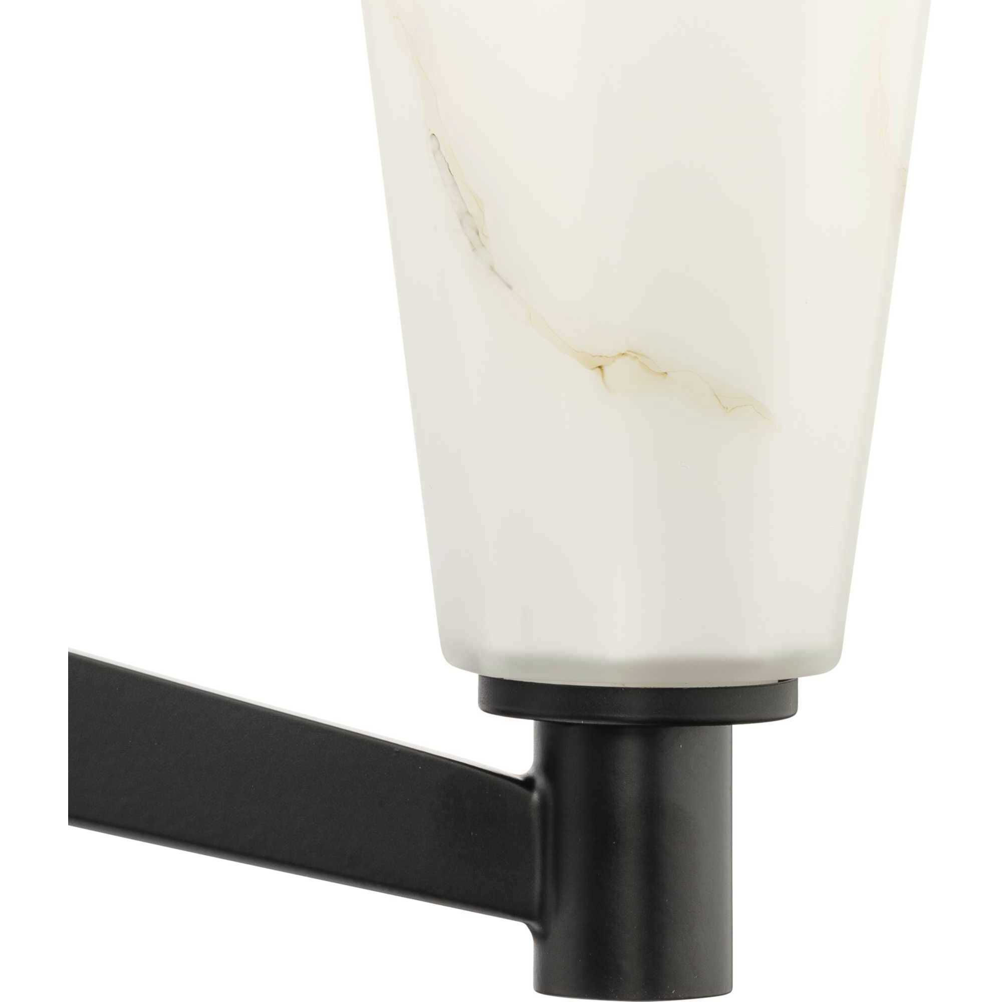 Tosca 6 Light 41 inch Matte Black Chandelier Ceiling Light, Design Series