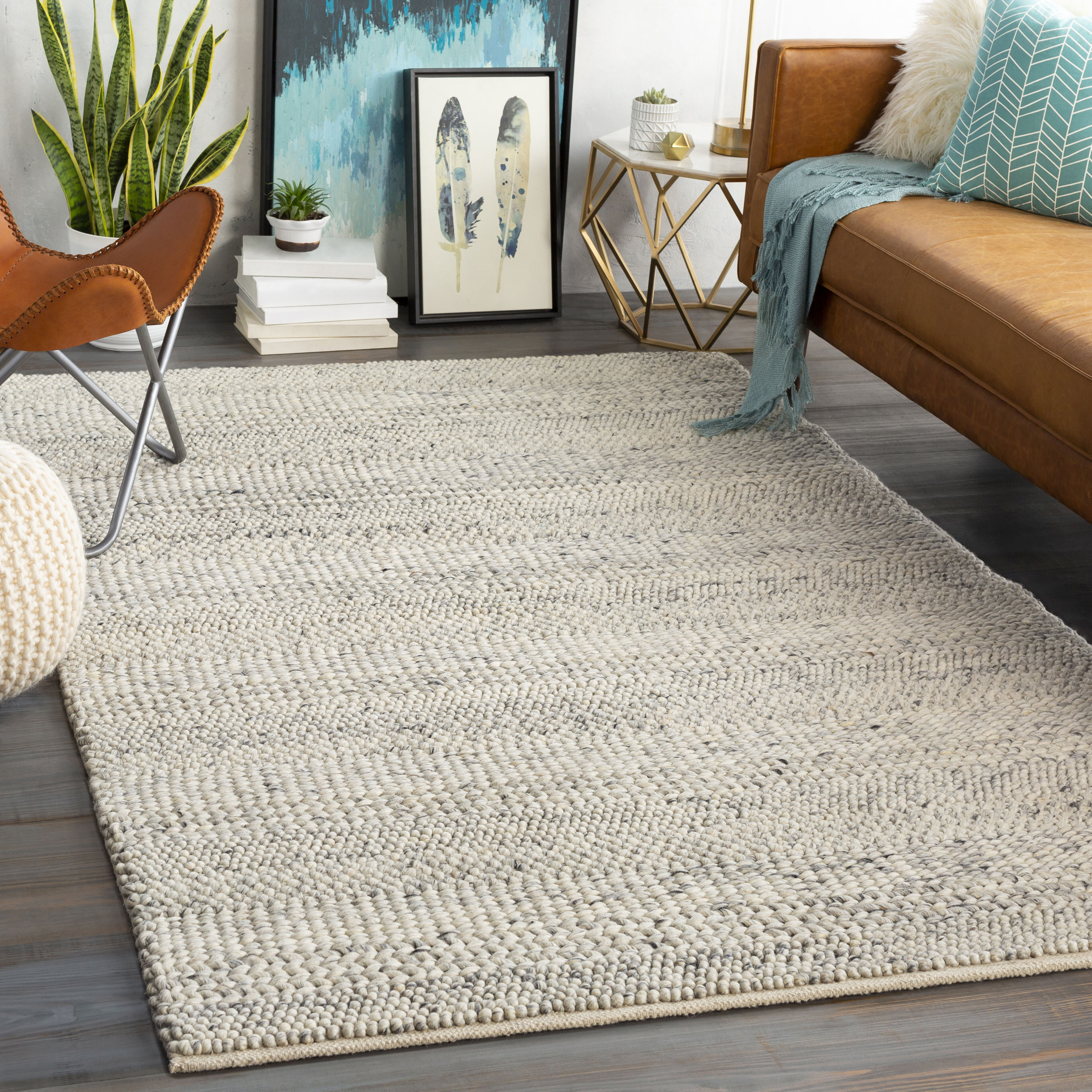 Tahoe 120 X 96 inch Cream Rug in 8 x 10, Rectangle