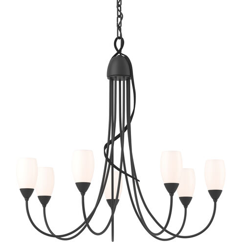 Flora 7 Light 24.9 inch Black Chandelier Ceiling Light