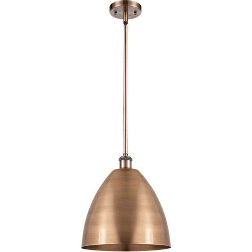 Ballston Dome 1 Light 12 inch Antique Copper Pendant Ceiling Light