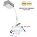 M2 Matte Powder White Mini Elbow Downlight, Round Trim