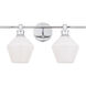 Gene 2 Light 19 inch Chrome Wall sconce Wall Light