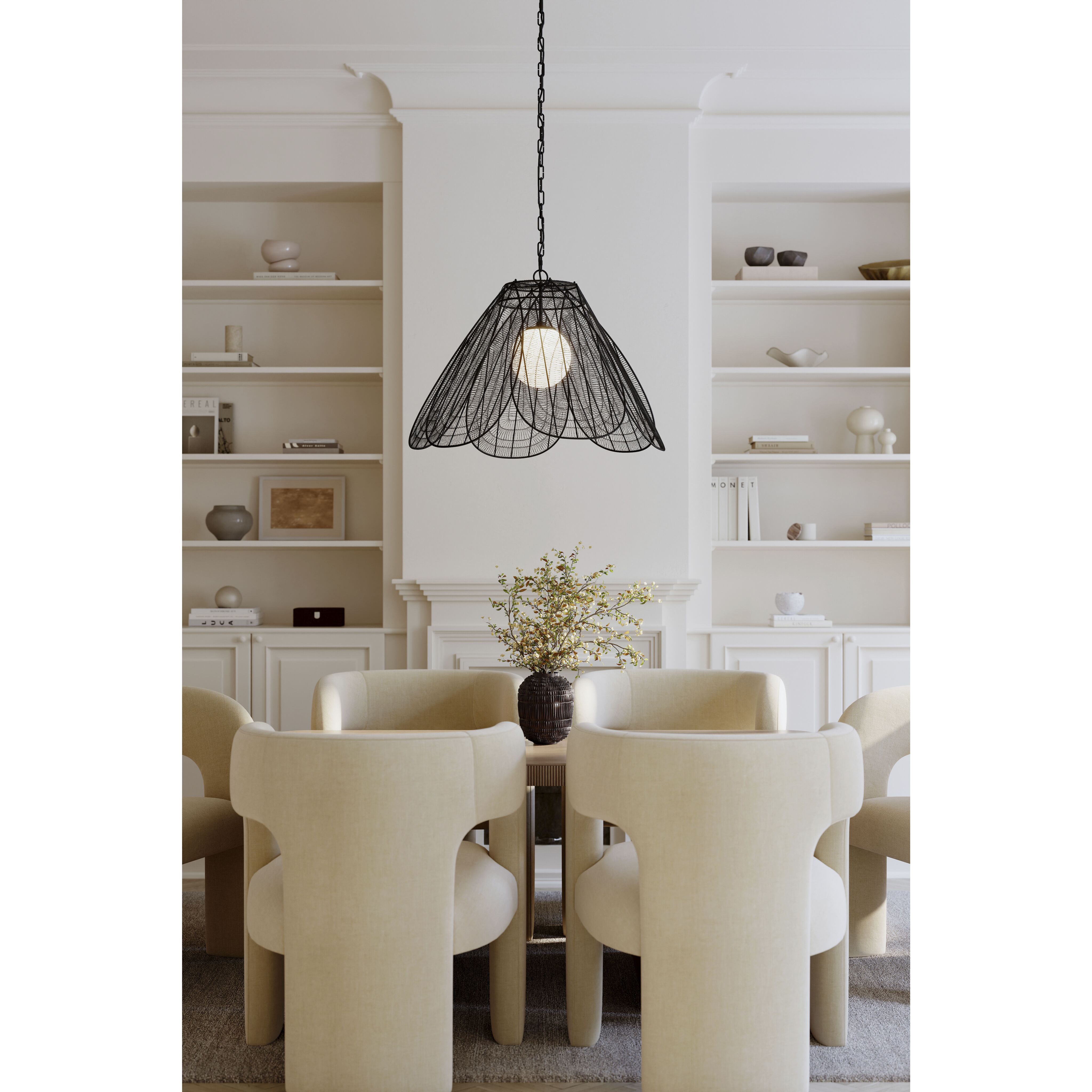 Sylari 1 Light 30 inch Dark Matte Black Pendant Ceiling Light