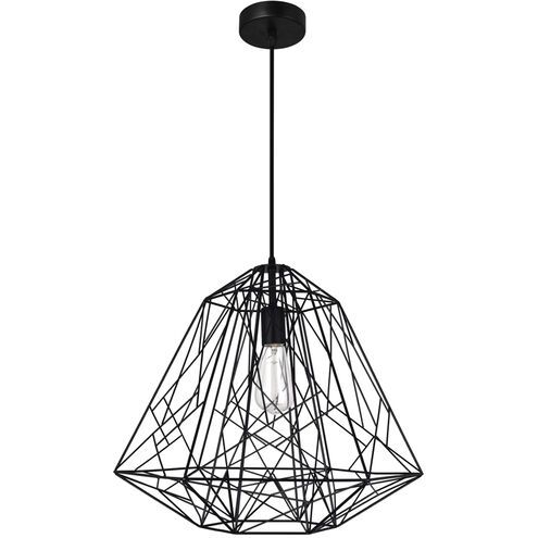 Bagheera 1 Light 20 inch Black Down Pendant Ceiling Light