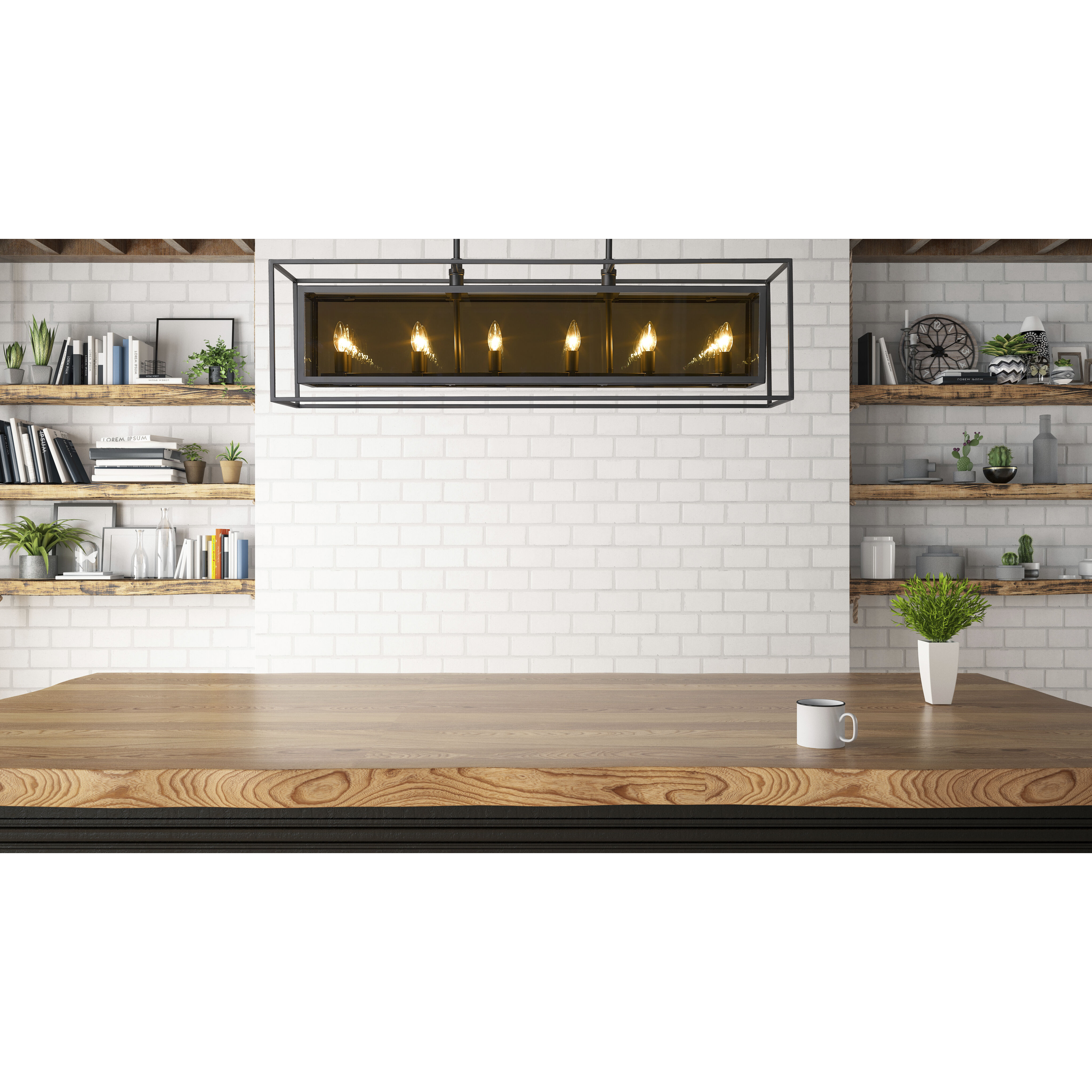 Infinity 12 Light 44 inch Misty Charcoal Linear Chandelier Ceiling Light