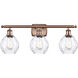Ballston Small Waverly 3 Light 26 inch Antique Copper Bath Vanity Light Wall Light, Ballston