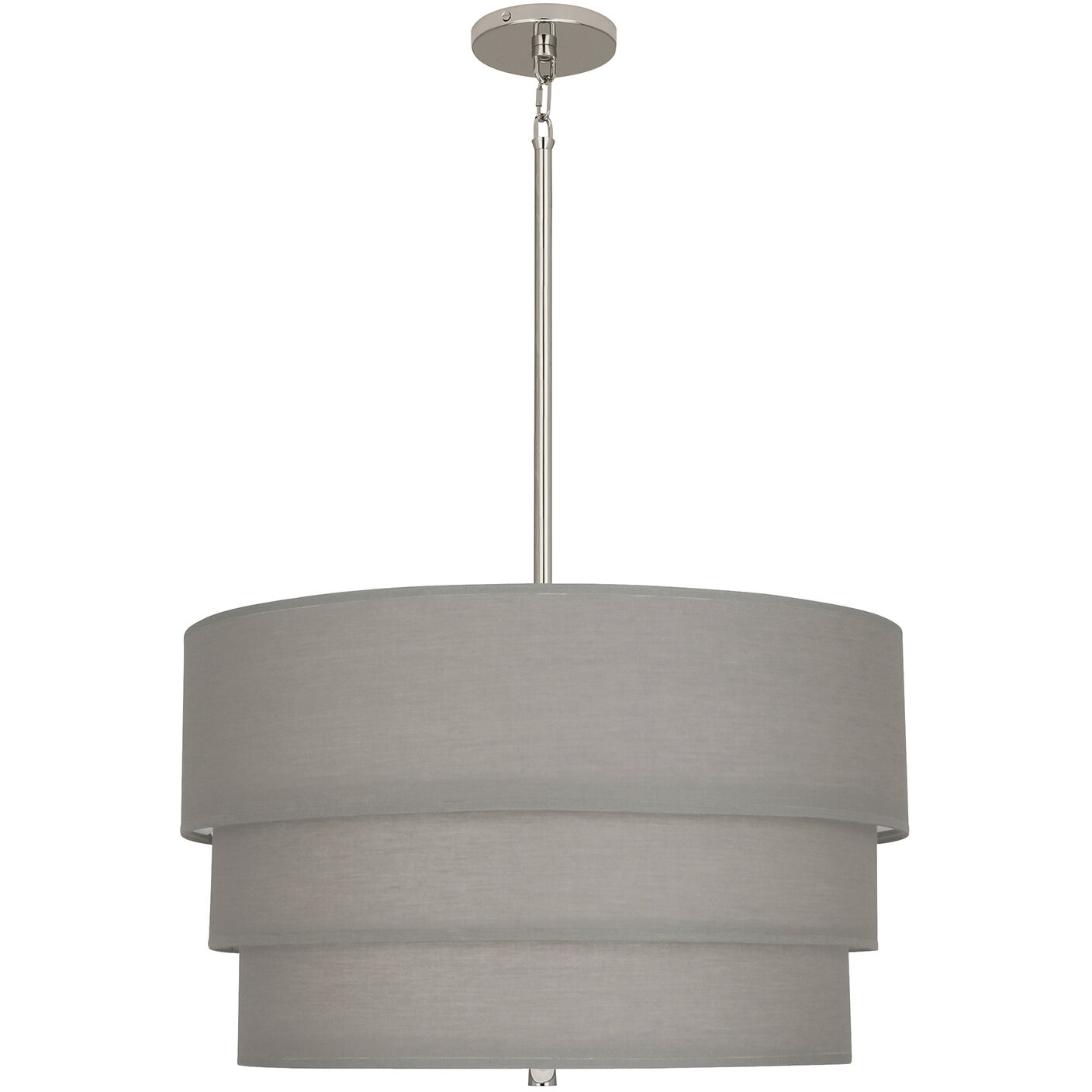 Decker 3 Light 24 inch Polished Nickel Pendant Ceiling Light in Smoke Gray