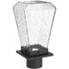 Outdoor Chilled Glass LED 13 inch Textured Black Outdoor Post Mount in 3000K LED, Beacon   