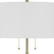 Kendal 64 inch 60 watt Antique Brass Floor Lamp Portable Light