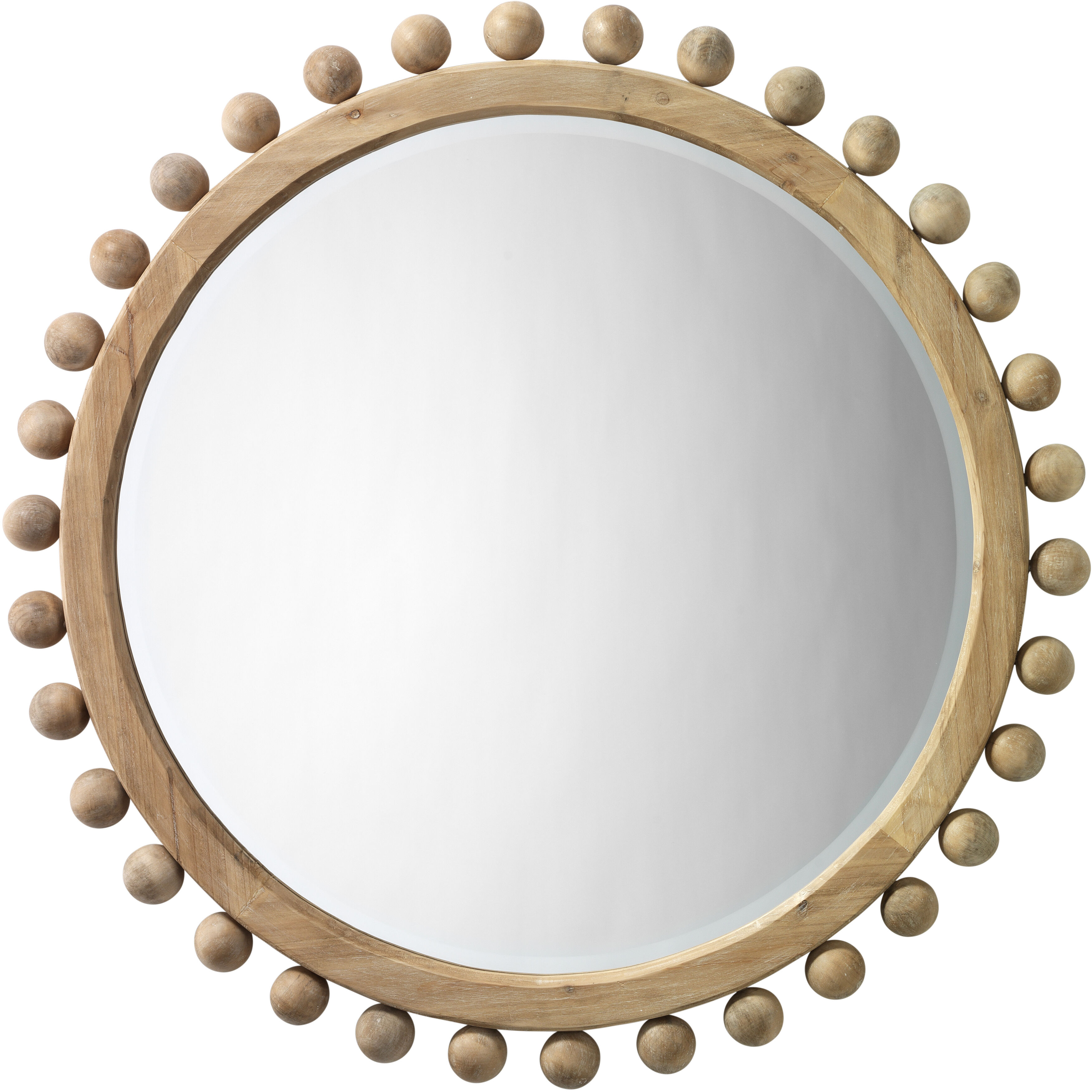 Brighton 34.75 X 34.75 inch Natural Wood Mirror