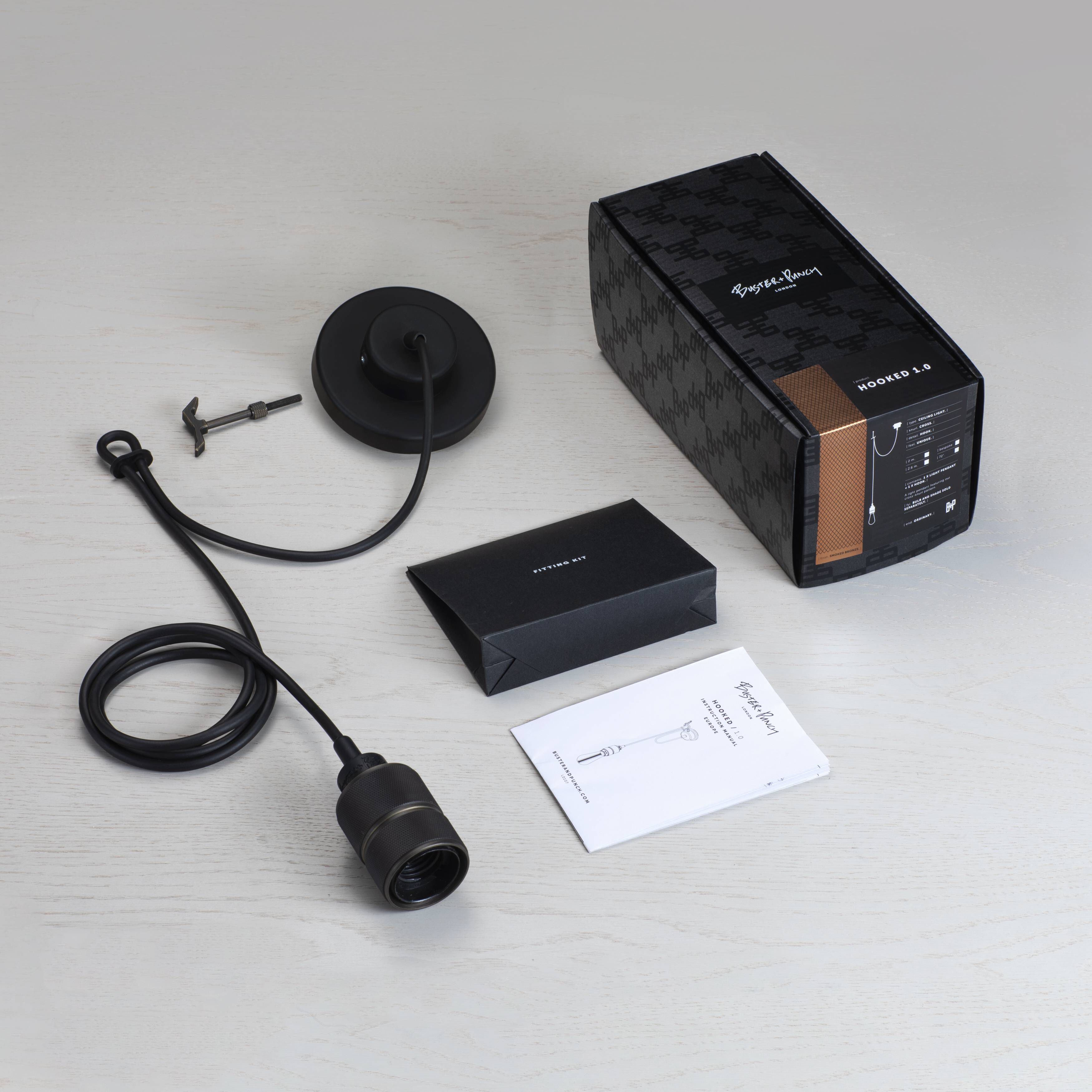 Hooked 1.0 LED 8.27 inch Graphite / Smoked Bronze Pendant Ceiling Light